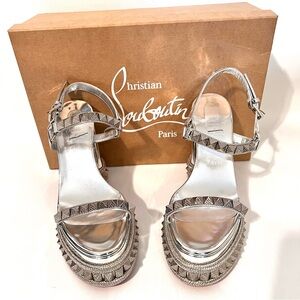 Christian Louboutin Superaclou
130 mm Platform sandals - Specchio leather